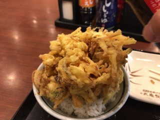 9月29日夕食 丸亀製麺 かき揚げ丼 ライトベイダー Lightvader のグルメ日記